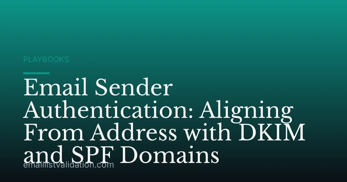 Email Sender Authentication: Aligning From Address with DKIM and SPF Domains