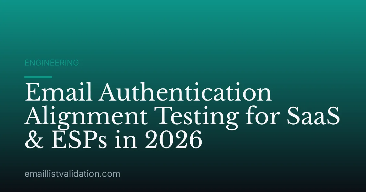 Email Authentication Alignment Testing for SaaS & ESPs in 2026