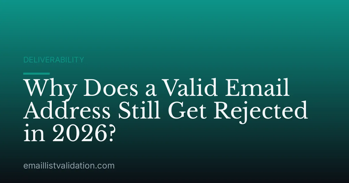 Why Does a Valid Email Address Still Get Rejected in 2026?