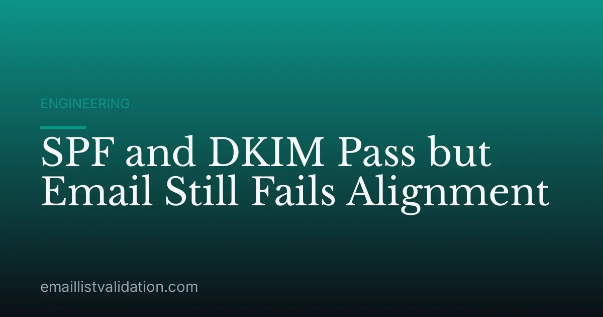 SPF and DKIM Pass but Email Still Fails Alignment