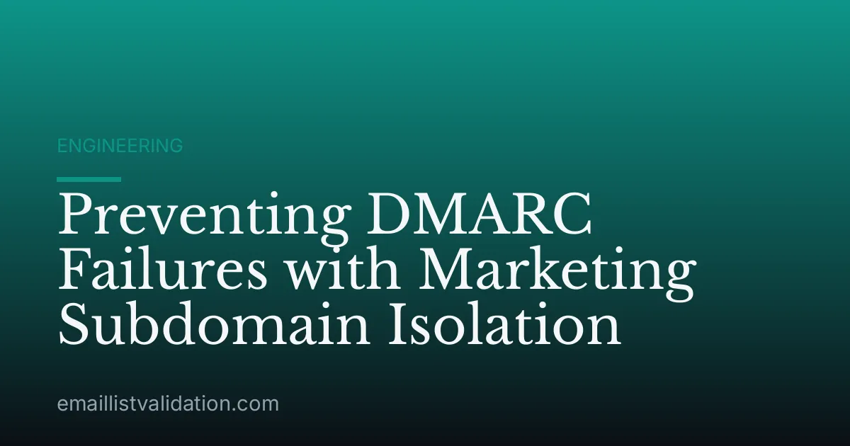 Preventing DMARC Failures with Marketing Subdomain Isolation