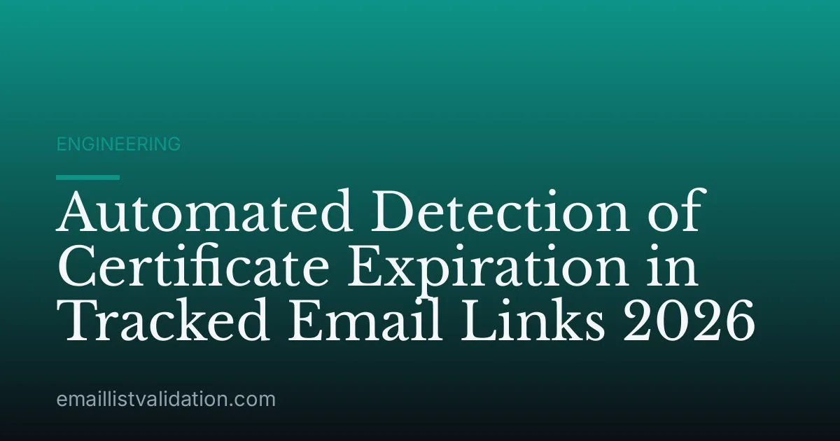 Automated Detection of Certificate Expiration in Tracked Email Links 2026