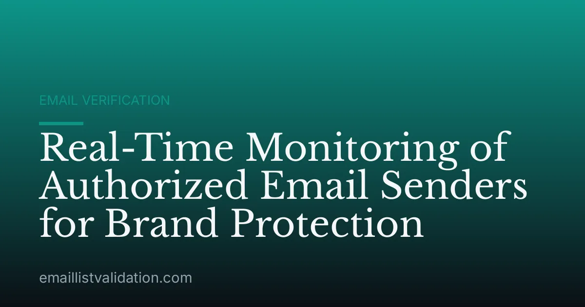 Real-Time Monitoring of Authorized Email Senders for Brand Protection