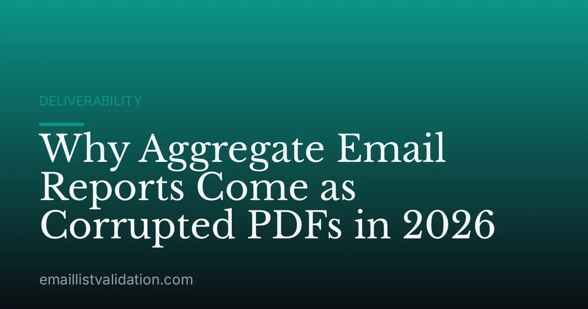 Why Aggregate Email Reports Come as Corrupted PDFs in 2026