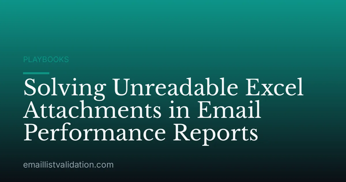 Solving Unreadable Excel Attachments in Email Performance Reports