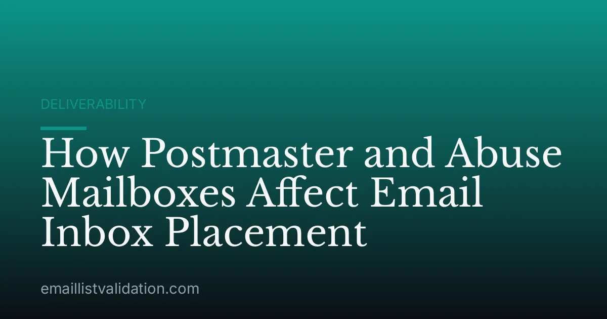 How Postmaster and Abuse Mailboxes Affect Email Inbox Placement