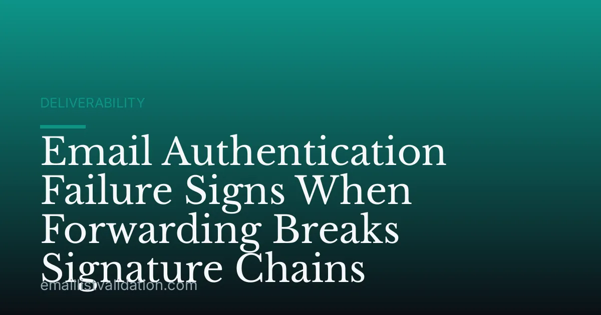 Email Authentication Failure Signs When Forwarding Breaks Signature Chains