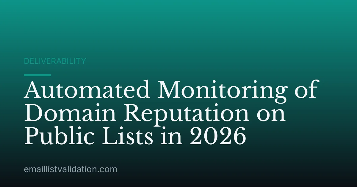 Automated Monitoring of Domain Reputation on Public Lists in 2026