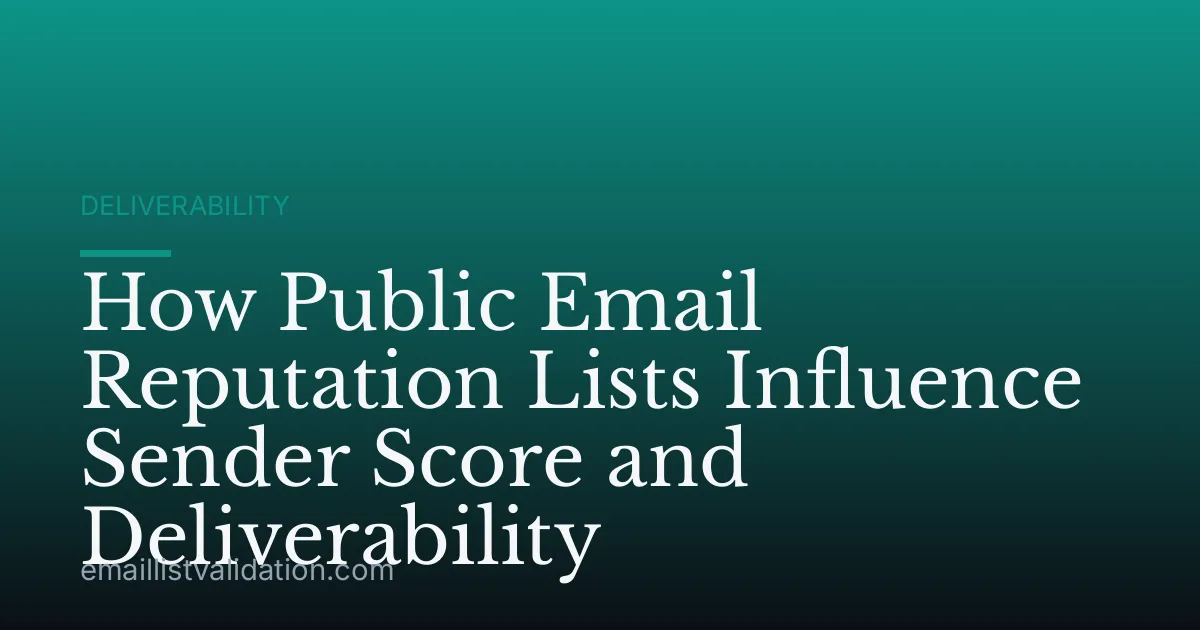 How Public Email Reputation Lists Influence Sender Score and Deliverability
