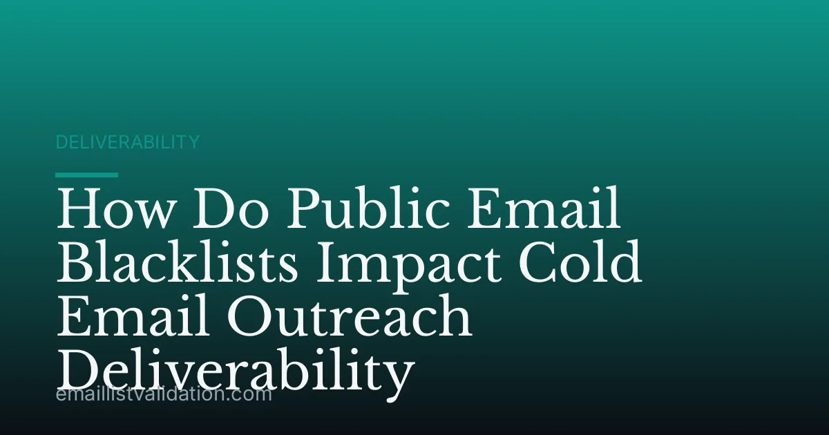 How Do Public Email Blacklists Impact Cold Email Outreach Deliverability