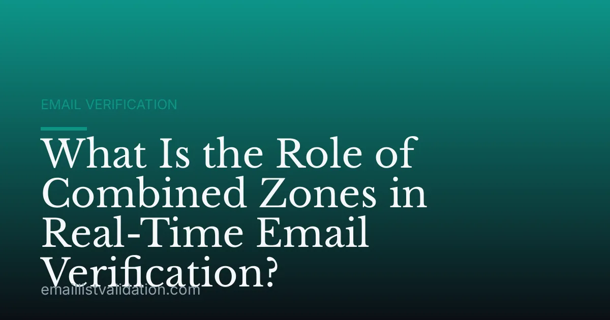 What Is the Role of Combined Zones in Real-Time Email Verification?