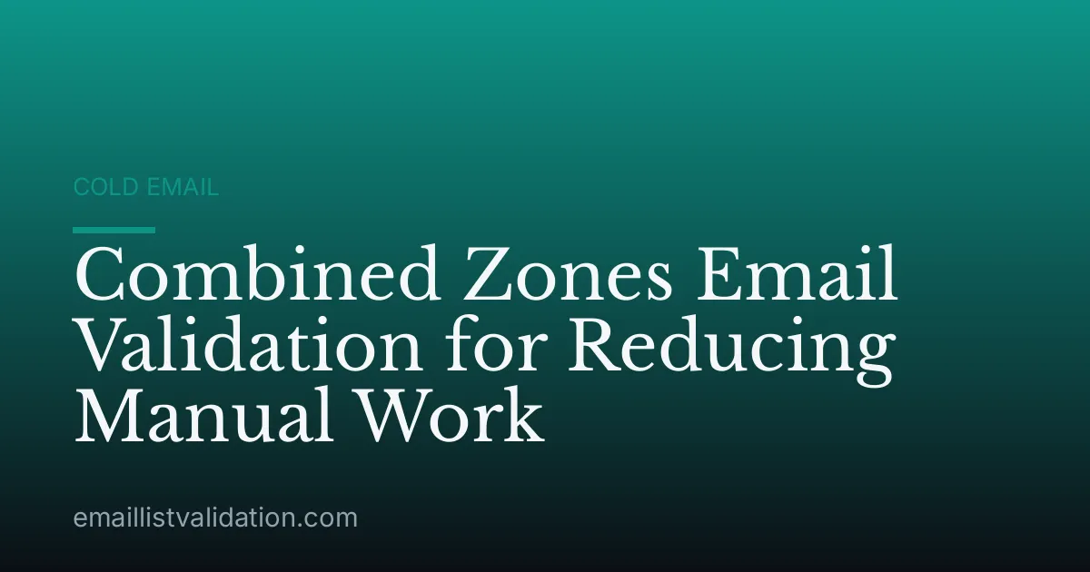 Combined Zones Email Validation for Reducing Manual Work