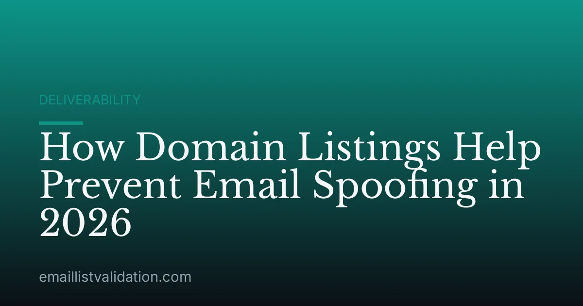 How Domain Listings Help Prevent Email Spoofing in 2026