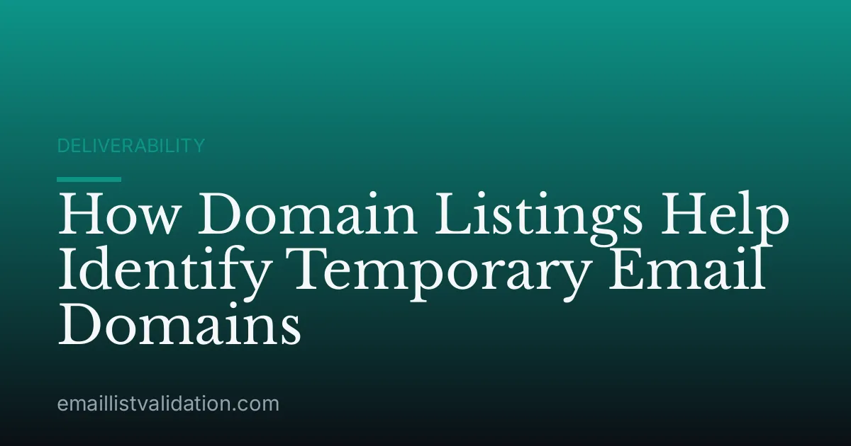 How Domain Listings Help Identify Temporary Email Domains