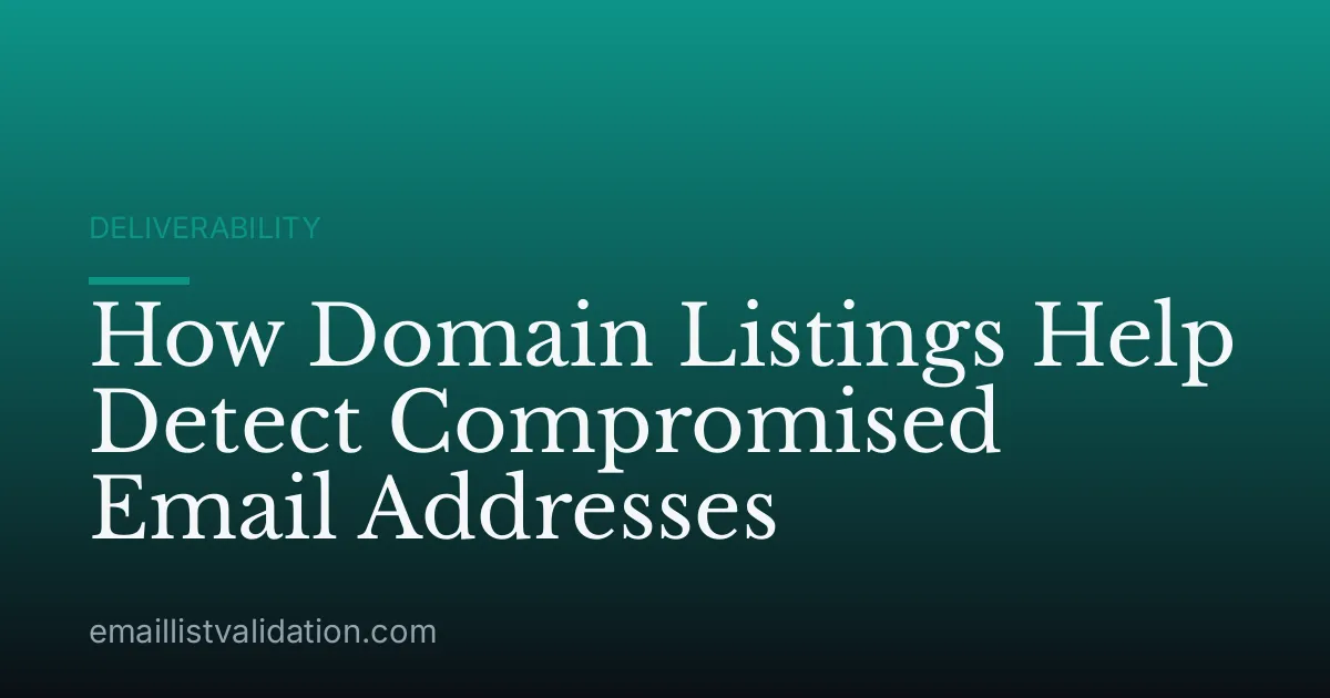 How Domain Listings Help Detect Compromised Email Addresses