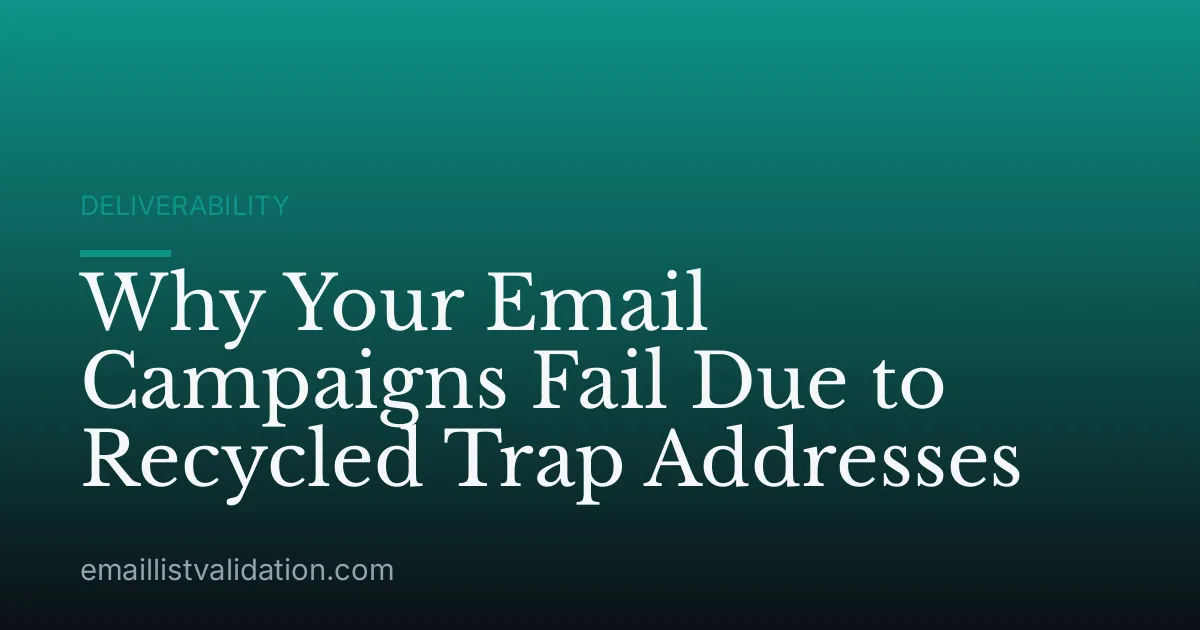 Why Your Email Campaigns Fail Due to Recycled Trap Addresses