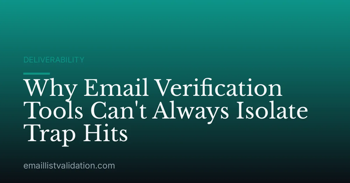 Why Email Verification Tools Can't Always Isolate Trap Hits