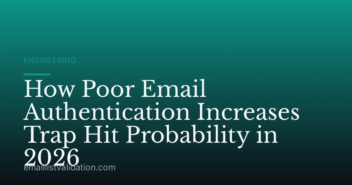How Poor Email Authentication Increases Trap Hit Probability in 2026