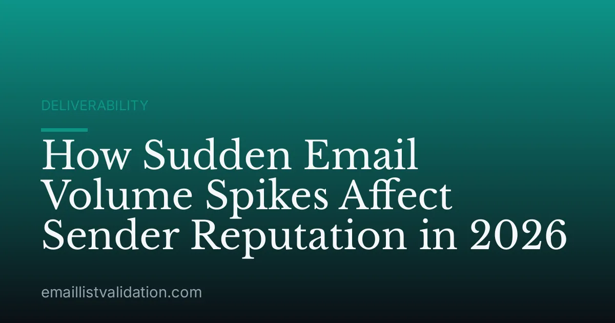How Sudden Email Volume Spikes Affect Sender Reputation in 2026