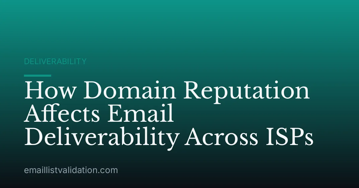 How Domain Reputation Affects Email Deliverability Across ISPs