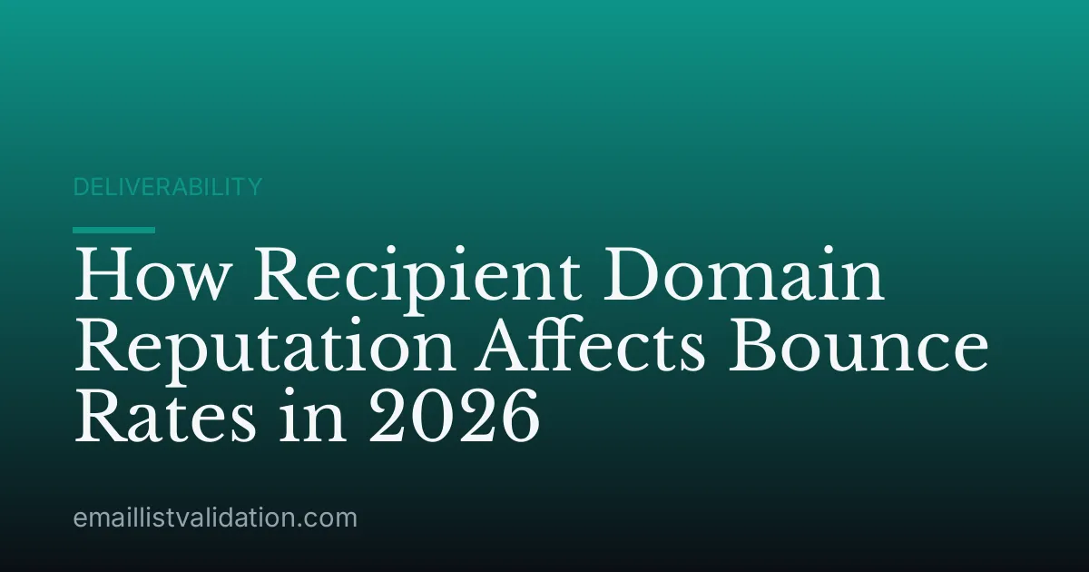 How Recipient Domain Reputation Affects Bounce Rates in 2026