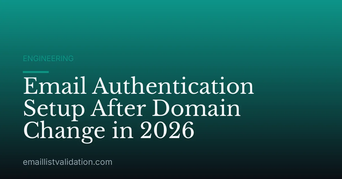 Email Authentication Setup After Domain Change in 2026