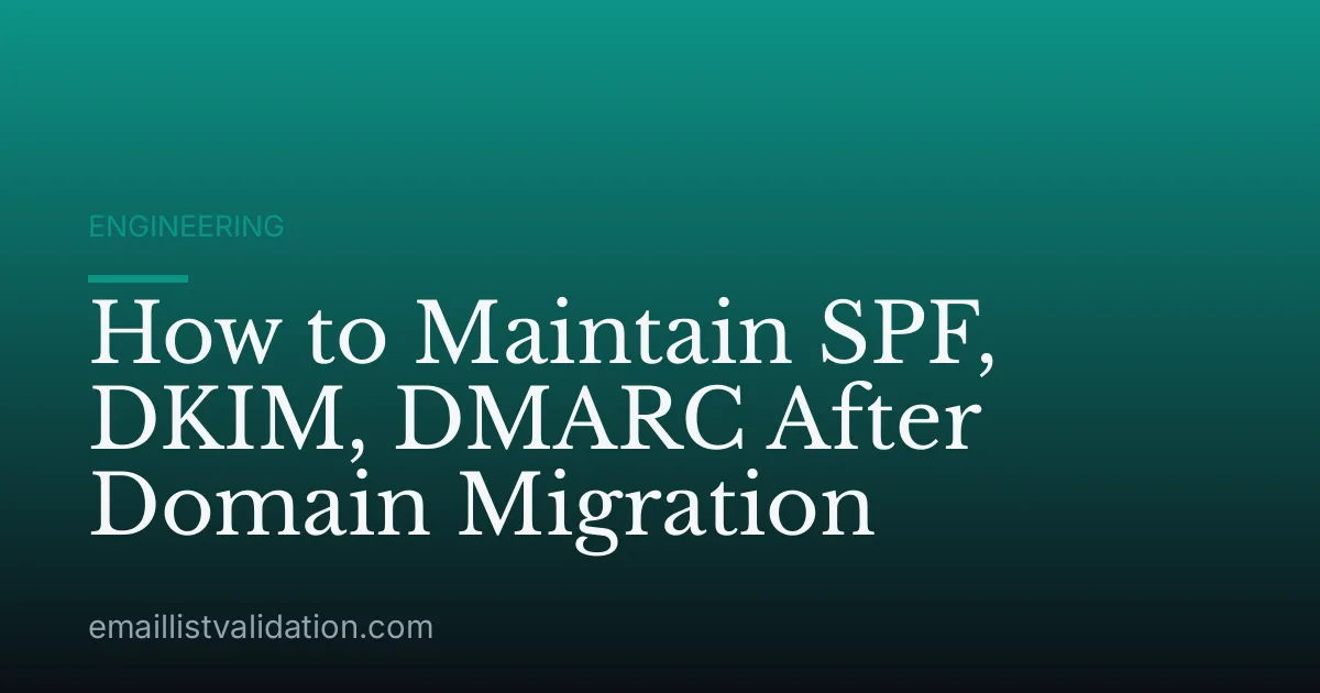 How to Maintain SPF, DKIM, DMARC After Domain Migration