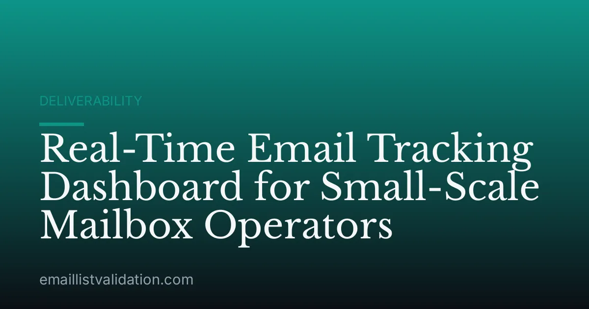 Real-Time Email Tracking Dashboard for Small-Scale Mailbox Operators