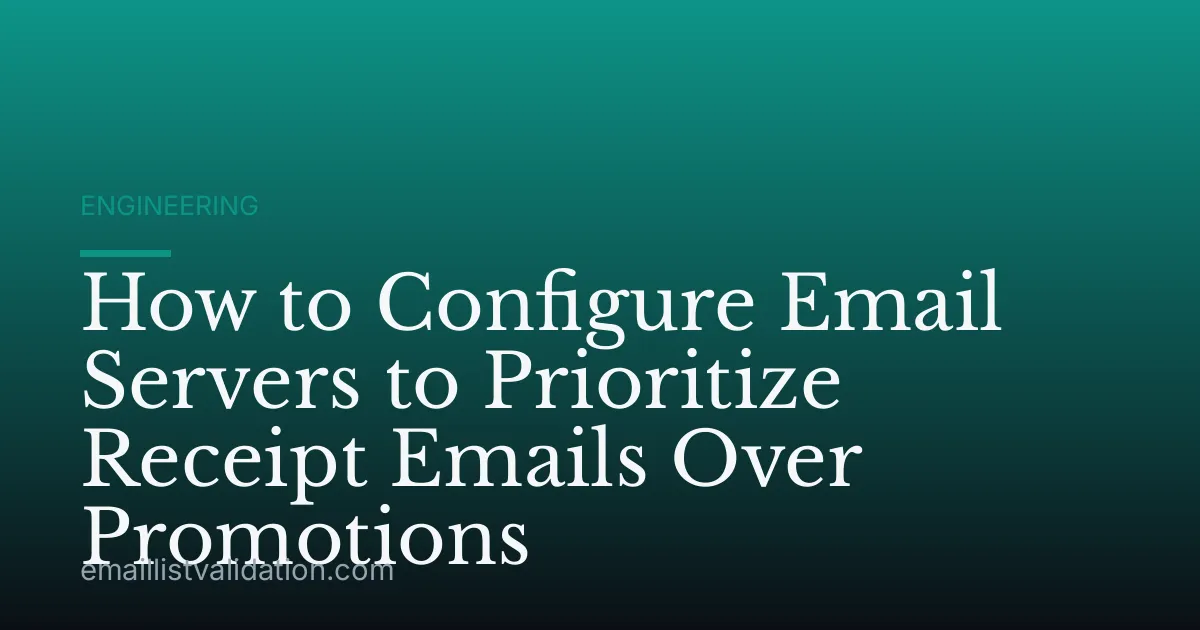 How to Configure Email Servers to Prioritize Receipt Emails Over Promotions