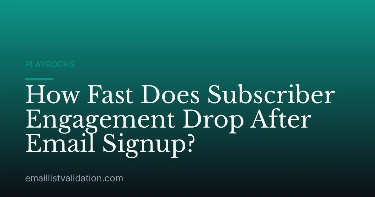 How Fast Does Subscriber Engagement Drop After Email Signup?