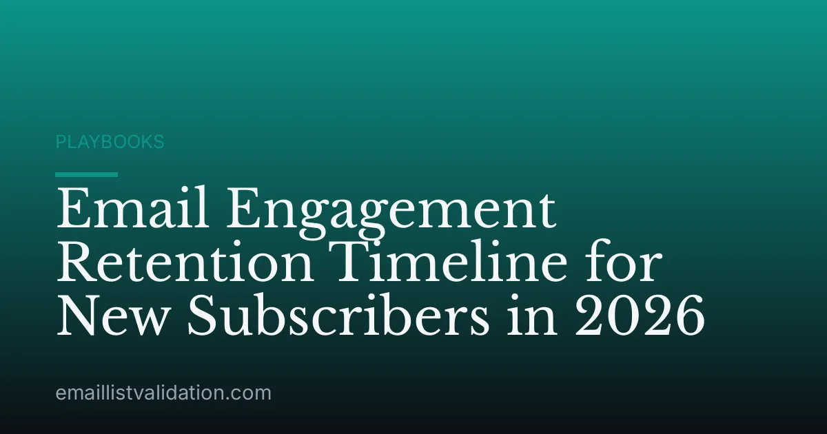 Email Engagement Retention Timeline for New Subscribers in 2026
