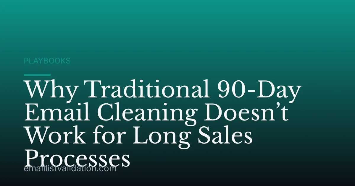 Why Traditional 90-Day Email Cleaning Doesn’t Work for Long Sales Processes