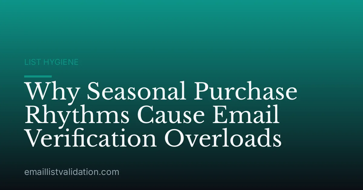 Why Seasonal Purchase Rhythms Cause Email Verification Overloads