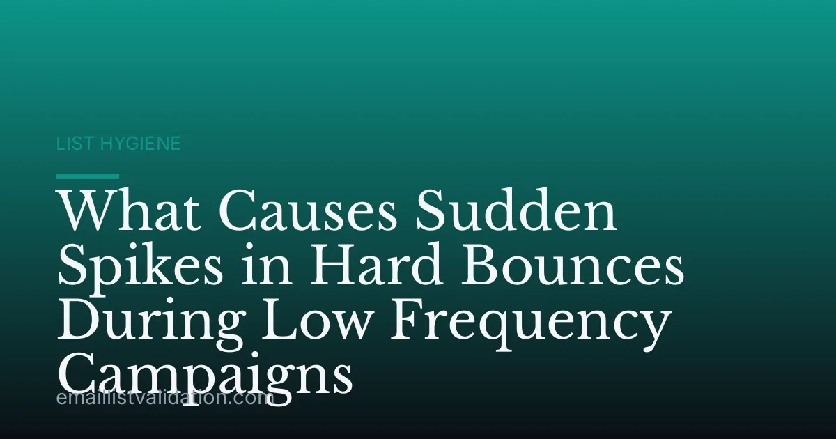What Causes Sudden Spikes in Hard Bounces During Low Frequency Campaigns