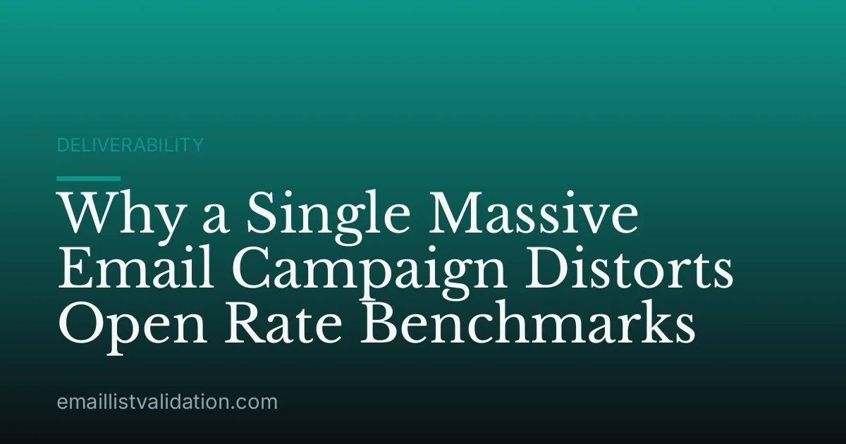 Why a Single Massive Email Campaign Distorts Open Rate Benchmarks