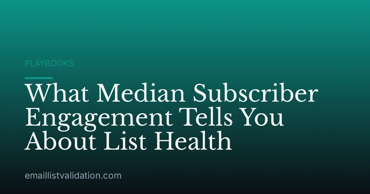 What Median Subscriber Engagement Tells You About List Health