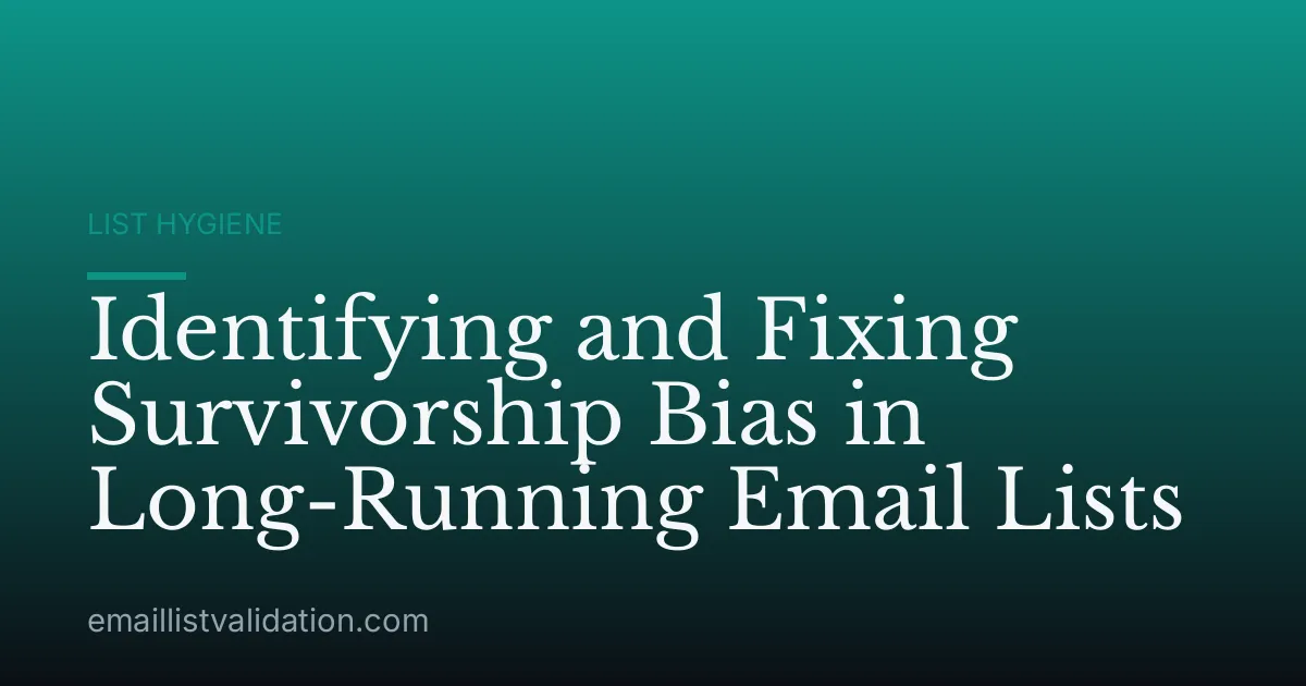 Identifying and Fixing Survivorship Bias in Long-Running Email Lists