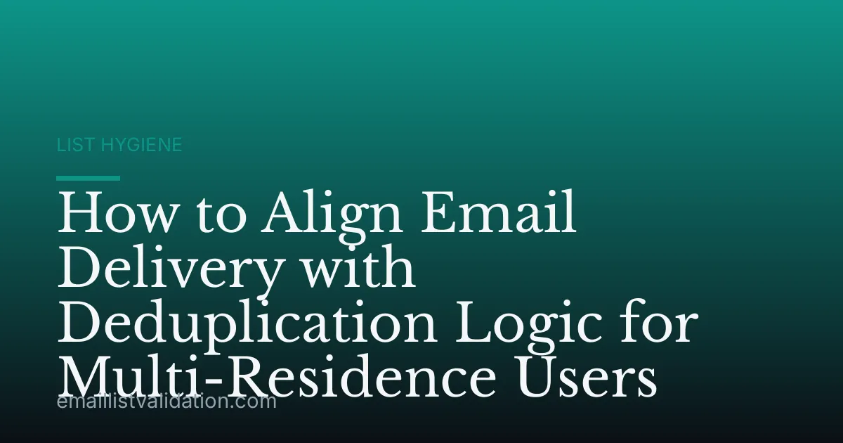 How to Align Email Delivery with Deduplication Logic for Multi-Residence Users