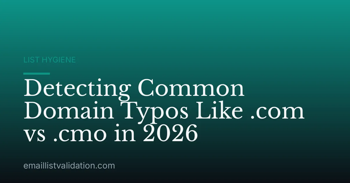 Detecting Common Domain Typos Like .com vs .cmo in 2026