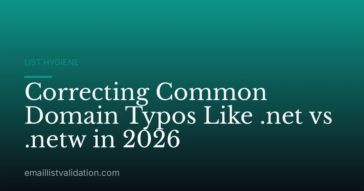 Correcting Common Domain Typos Like .net vs .netw in 2026