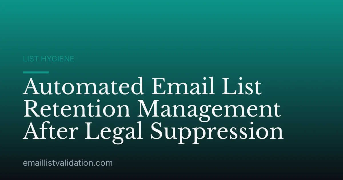 Automated Email List Retention Management After Legal Suppression