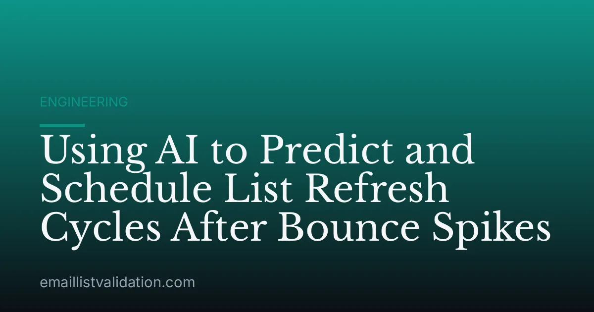 Using AI to Predict and Schedule List Refresh Cycles After Bounce Spikes