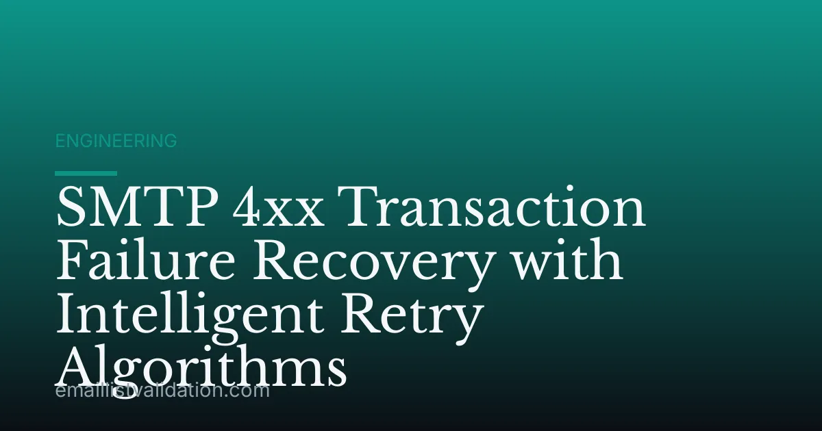 SMTP 4xx Transaction Failure Recovery with Intelligent Retry Algorithms
