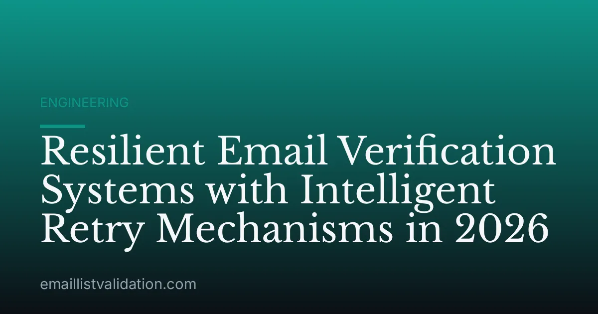 Resilient Email Verification Systems with Intelligent Retry Mechanisms in 2026