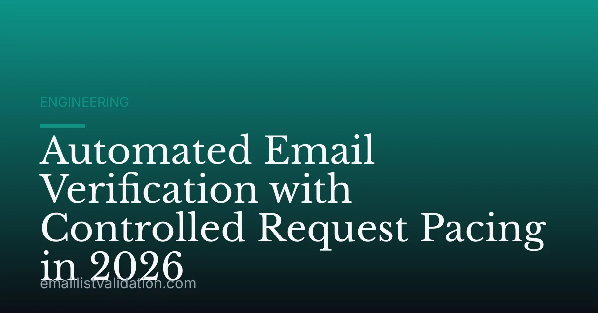Automated Email Verification with Controlled Request Pacing in 2026
