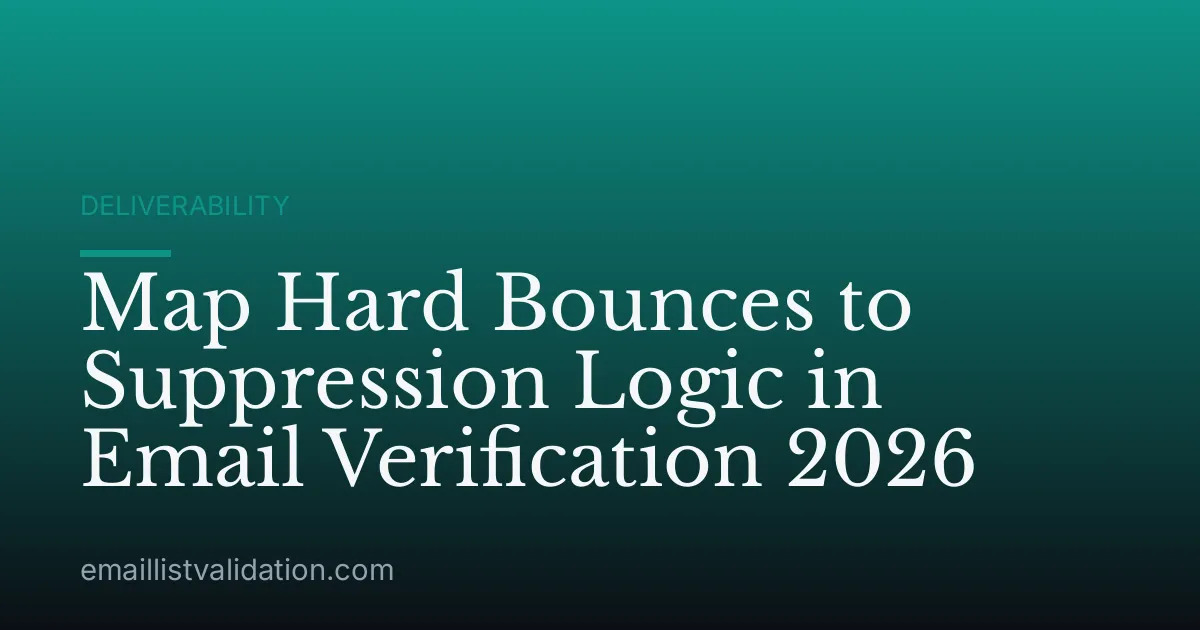 Map Hard Bounces to Suppression Logic in Email Verification 2026