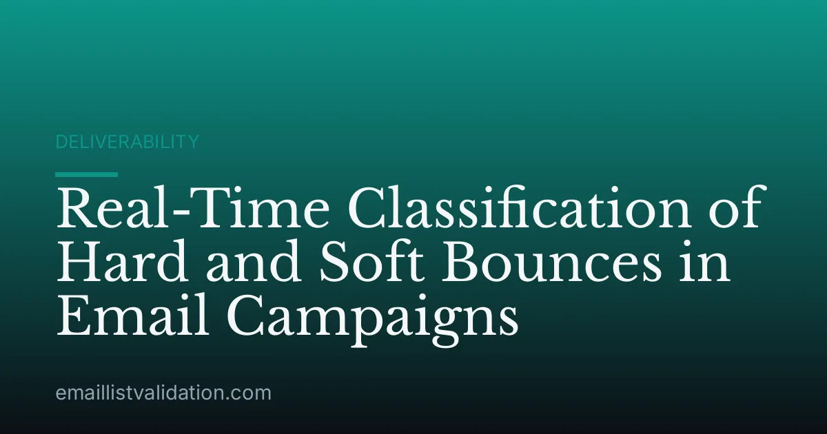 Real-Time Classification of Hard and Soft Bounces in Email Campaigns