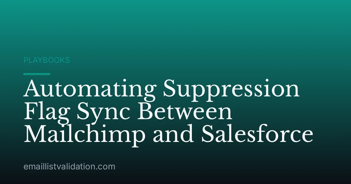 Automating Suppression Flag Sync Between Mailchimp and Salesforce