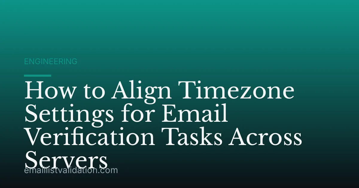 How to Align Timezone Settings for Email Verification Tasks Across Servers
