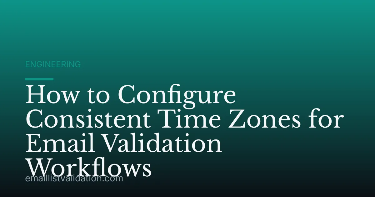 How to Configure Consistent Time Zones for Email Validation Workflows